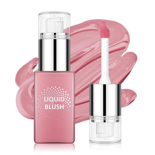 AWCCXMYM Liquid Blush for Cheeks Longwear High Pigment Blush Makeup Buildable Covers for Dewy & Radiant Flushed Cheeks Face Makeup with Natural Finish #Nude Red