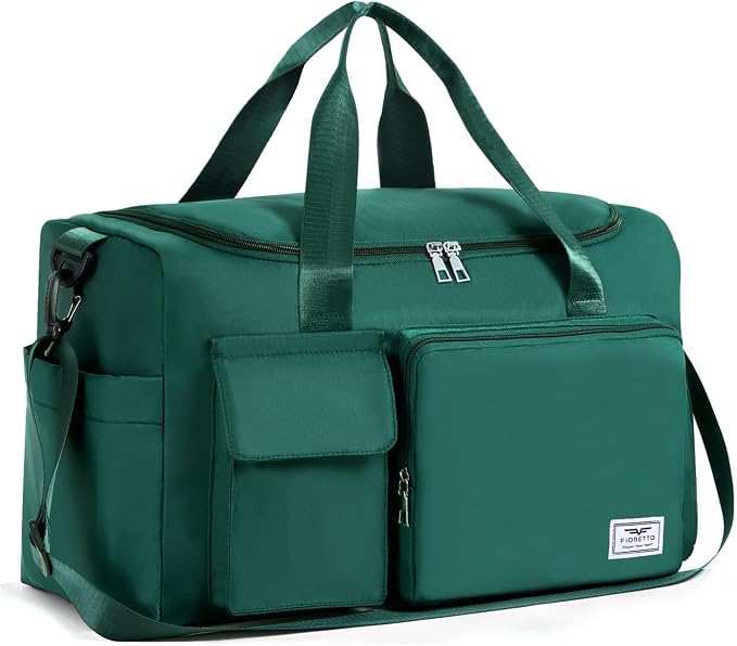 FIORETTO Women's Gym Duffle Bag with Shoes Compartment, 30L Capacity, Ideal for Travel, Gym, Sports, Duffel, Weekender
