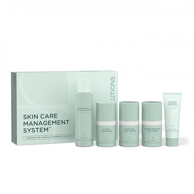 Travel Size Starter Skin Care Management System, Normal to Combination Skin with Antioxidant Daily Face Protectant SPF 33 - Cruelty Free - Made in the USA