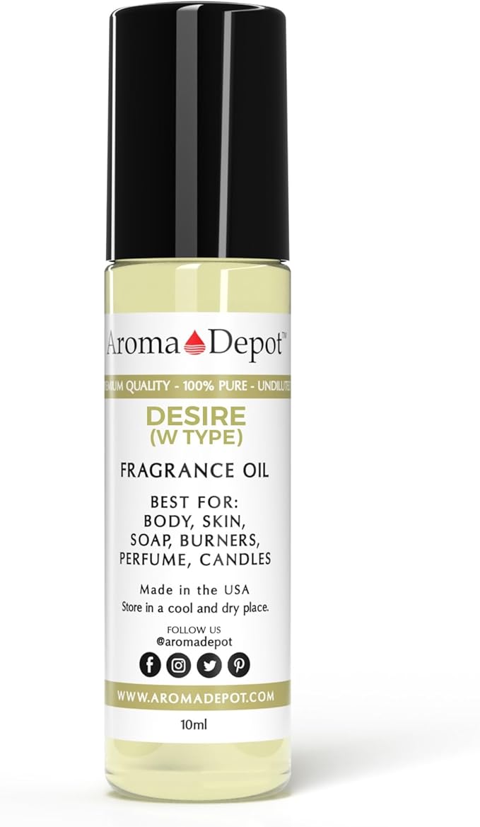 Aroma Depot 10ml. Desire Type for Unisex Perfume/Body Oil Our Interpretation, Premium Quality Uncut Fragrance Oil
