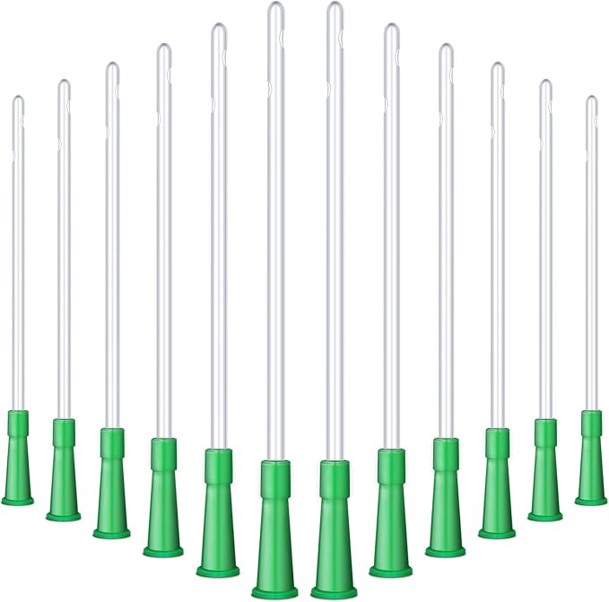 Nuanchu PVC Replacement Tubings Supplies Tubes Kit Clear Replacements Hose with Flexible Rounded End for Smooth Insert(14 FR,150 Pieces)