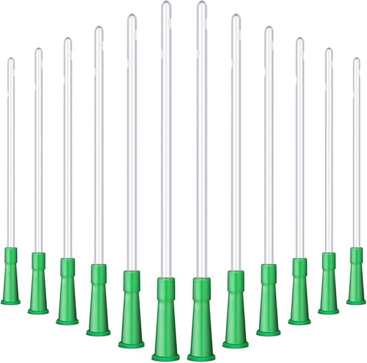Nuanchu PVC Replacement Tubings Supplies Tubes Kit Clear Replacements Hose with Flexible Rounded End for Smooth Insert(16 FR,120 Pieces)