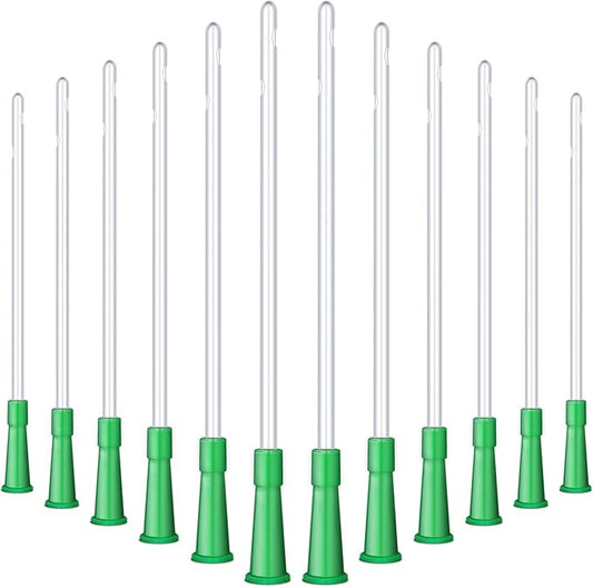 Nuanchu PVC Replacement Tubings Supplies Tubes Kit Clear Replacements Hose with Flexible Rounded End for Smooth Insert(16 FR,90 Pieces)