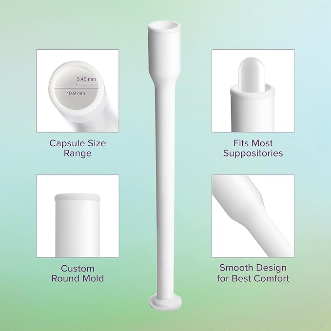 Intimate Rose 30 Count Vaginal Suppository Applicators, Individually Wrapped, Disposable Applicator - Fits Most Boric Acid Suppositories and More, from, Pack of 30