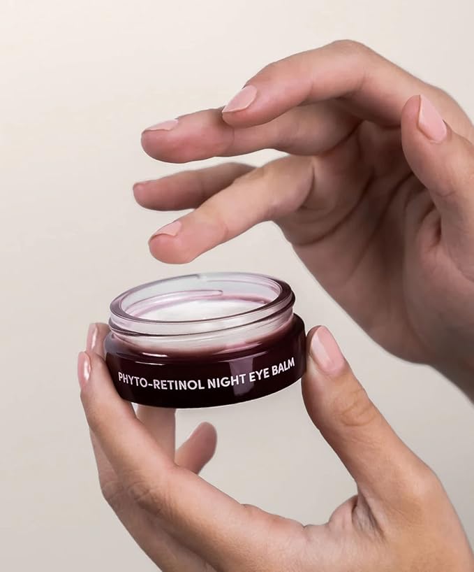 Fitglow Beauty Phyto-Retinol Night Eye Balm | Gentle Plant-Based Anti-Aging Eye Skincare | Smooths Fine Lines, Locks Moisture & Restores Bounce | Includes Acupressure Tool | 15ml