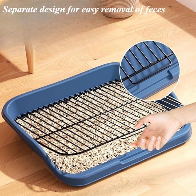 Mesh Dog Potty Tray Removable Stable Structure - Indoor/Outdoor Dog Training Toilet Litter Box for Small & Medium Dogs(Blue)