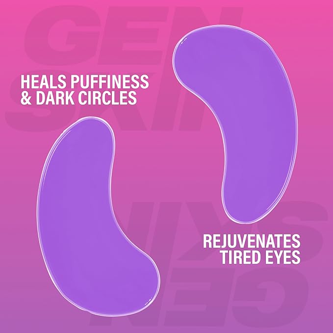 Generation Skin Eye Patches for Dark Circles and Puffiness, Under Eye Mask with Hyaluronic Acid and Kakadu Plum, Vegan and Cruelty-Free Under Eye Patches, Kakadu Plum Eye Masks, 5-Pack