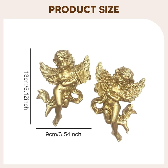 Angel Statue Wall Hangings Wall Adornments Decor Decorative Ideal Gift Unique Angelic Figures Angel Figurines for Living Room