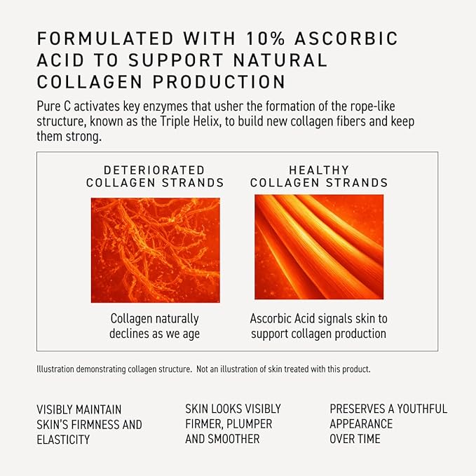 Rodan + Fields Pure C Serum | 10% Ascorbic Acid Vitamin C Formula for Refined-Looking Skin | Antioxidant Support for Daily Skincare | Water-Free Formula | Non-Comedogenic Facial Serum