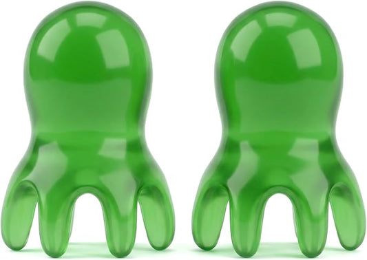 NIIIYTYB 2 PCS Head Scratcher Scalp Scraper Massager Spa Tools for Deep Relaxation at Home Spa Essentials Hair Hammer Tapping Green