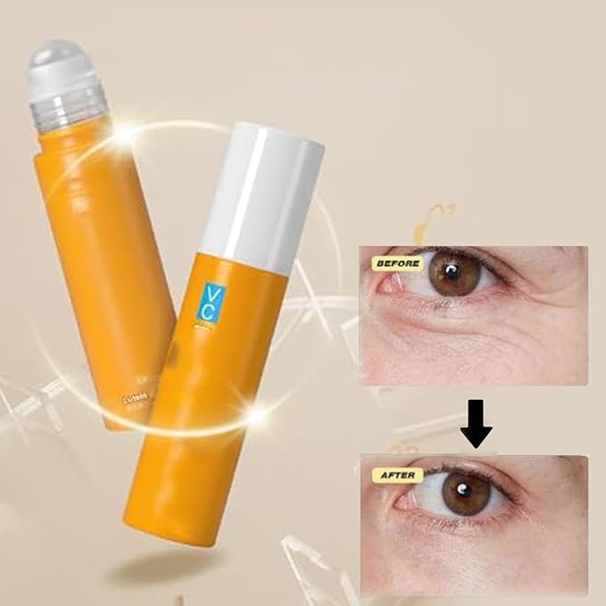 Vc Anti-Wrinkle Eye Serum Oil, Bccnerty Anti Wrinkle, Eye Oil Vc, Lutein Eyes Roller Ball, Firming Anti-Aging Hydrating Under Eyecream For Dark Circles And Puffiness (4pcs)