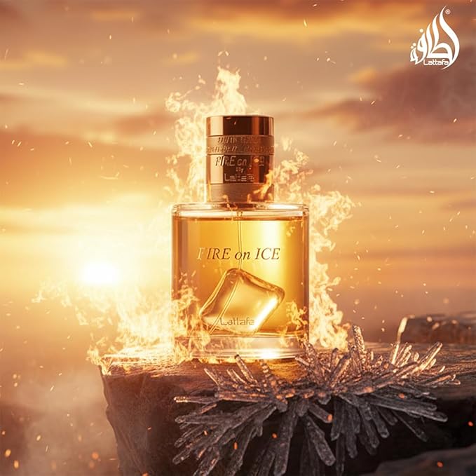 Lattafa Fire On Ice – Fruity, Spicy, Woody, Ambery – Eau de Parfum Spray Long-Lasting Fragrance for Unisex, 3.71 Ounce / 110 ml
