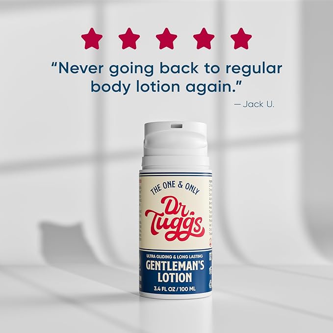 Gentleman’s Lotion – Me Time Lotion for Men with Moisturizing Aloe Vera, Avocado Oil & Vitamin E – Long-Lasting, Smooth, Non-Greasy Formula – Made in USA – 3.4 fl oz