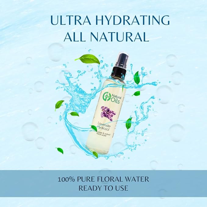 GreenHealth Lavender Hydrosol (Floral Water) - 8 fl oz Plastic Jug w/Cap - 100% Pure (NOT Oil)