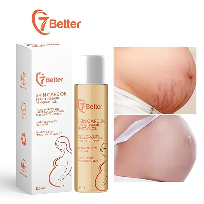 Stretch Mark Pregnancy Oil, Natural Oil Skincare Body Oil Serum for Scars and Stretch Marks, Face with Vitamin E & A for Sensitive Dry Skin and Body Moisturizer