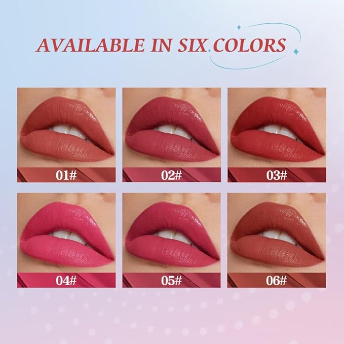 Cushion Lip Gloss Matte Lip Tint – Long-Lasting Lightweight Color, Soft Plush Applicator for Gradient Blurred Lips, Non-Sticky Velvet Finish Hydrating Lip Stain 05#–Berry Plum