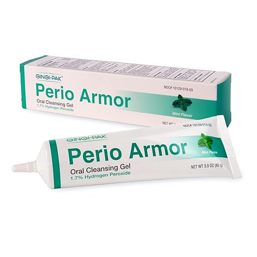GINGI-PAK Perio Armor 1.7% HP Oral Cleansing Gel for Healthy Gums and A White Smile - Boost Whitening & Freshness with This Non-Invasive Treatment, 3 oz, Mint