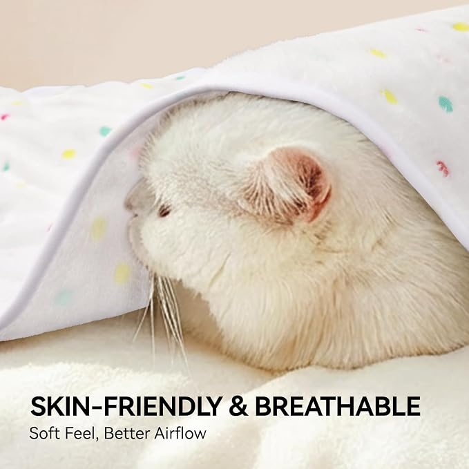 LINENLUX Dog Blankets 3-Pack, Super Soft Fluffy Fleece Pet Throw Warm | Premium flannel fleece pet throw for cats, puppies. Cozy warm for bed, crate, or couch naps; Polka Dot-3pcs 23x16 inch