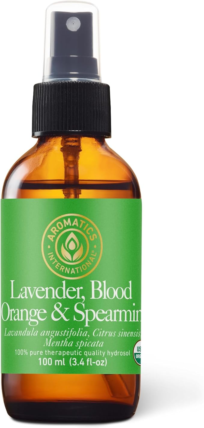 Aromatics International Lavender Blood Orange & Spearmint Hydrosol 100ml | Sweet Minty Fruity Natural Aromatic Mist for Home, Body & Daily Use