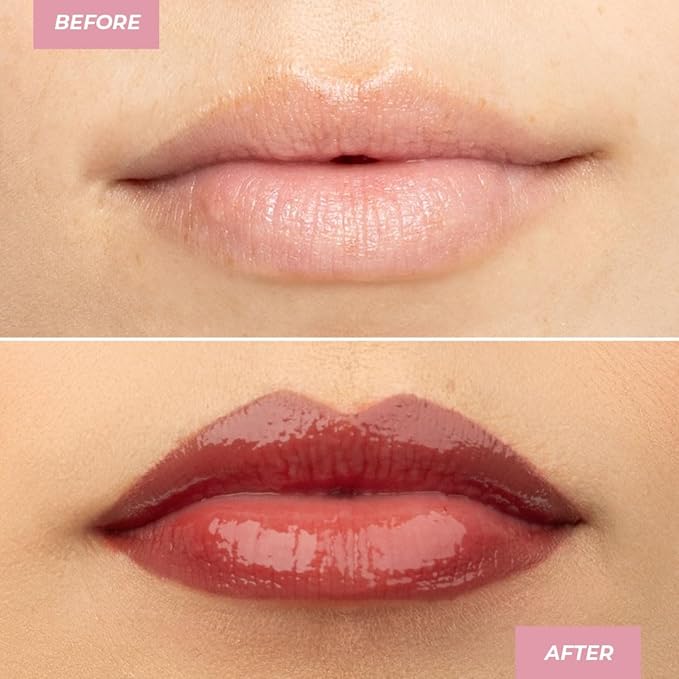 MCoBeauty - Dream Lip Tint Hydrating Gel - Semi-Matte, Long-Lasting Lip Stain with Jojoba Oil & Sunflower Oil - Vegan, Cruelty Free Cosmetics - Nude Rose Shade