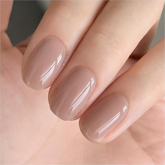 GAOY Nude Jelly Gel Nail Polish, 16ml Sheer Translucent Netural Soak Off Gel Polish, UV Light Cure for Nail Art DIY at Home, 3156 Misty Nude