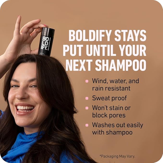 BOLDIFY Hair Fibers (56g) - Fill In Thinning and Fine Hair for an Instantly Fuller, Thicker Look - 14 Shades for Women & Men - Ash Brown