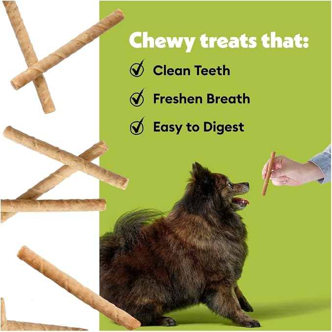 Wiggles & Wags Puppy Dental Sticks, Chicken Flavor, 5.1 oz, 10 Count with DN Essentials Bone Waste Bag Dispenser & Roll