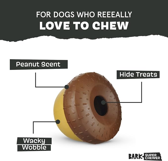 BarkBox Acornucopia Treat Dispensing Indoor/Outdoor Chewer Toy, Large