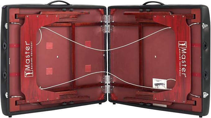 Master Massage Montclair Pro 31” Portable Massage Table Package – Memory Foam Cushioning, Reiki Panels & Shiatsu Cable Release, Ideal Tattoo, Spa & Facial Bed