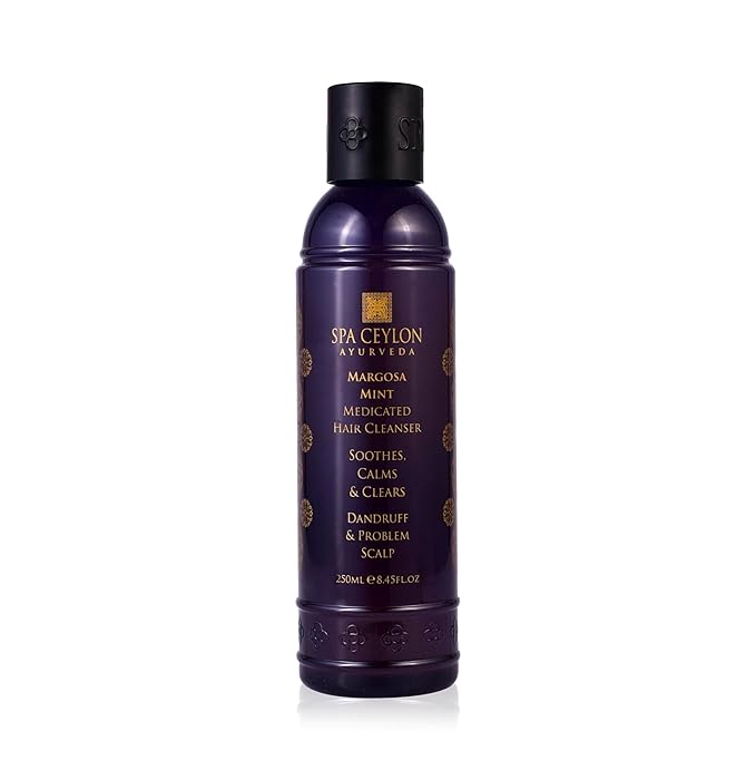 SPA CEYLON Margosa Mint Medicated Hair Cleanser | Sulfate-Free Shampoo | Powerful Formula for Dandruff & Scalp Problems | Itching | Flaking | Hair and Scalp Wellness
