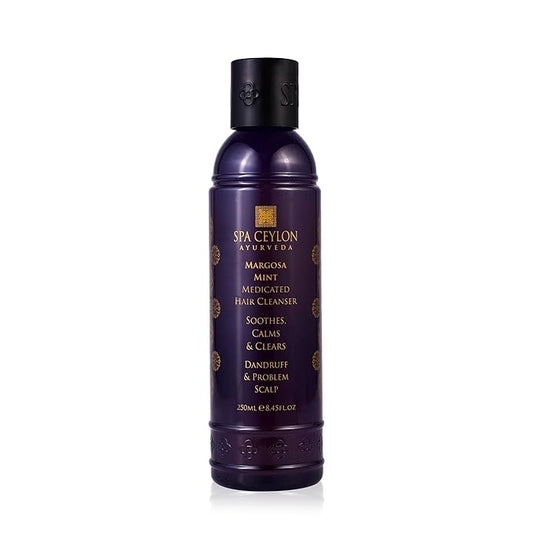 SPA CEYLON Margosa Mint Medicated Hair Cleanser | Sulfate-Free Shampoo | Powerful Formula for Dandruff & Scalp Problems | Itching | Flaking | Hair and Scalp Wellness