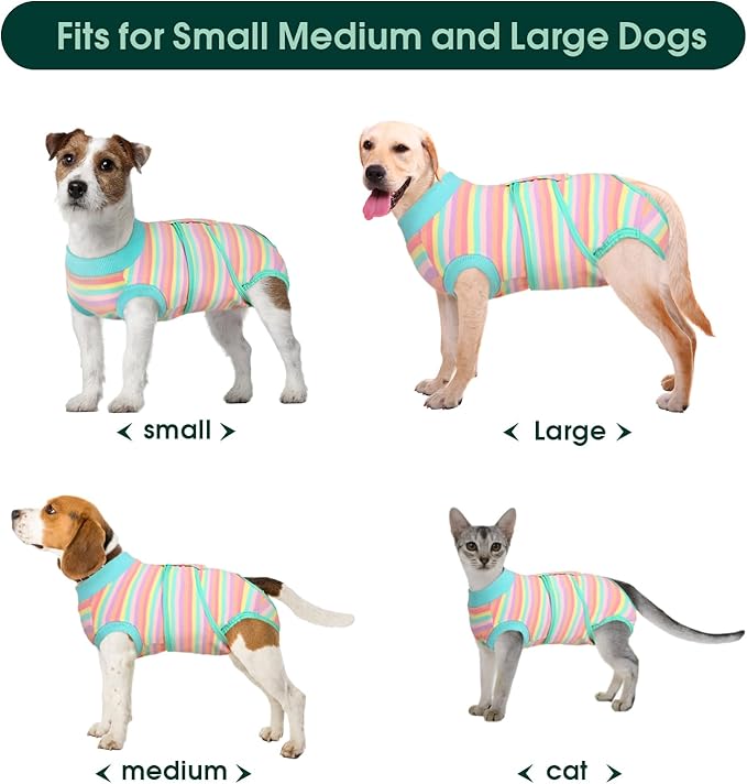 Kuoser Recovery Suit for Dogs Cats, Soft Dog Surgery Suit Female Male Spay | Professional Dog Onesie for Surgery, Substitute E-Collar & Cone, Prevent Licking Dog surgical suit Pet Neuter Suit