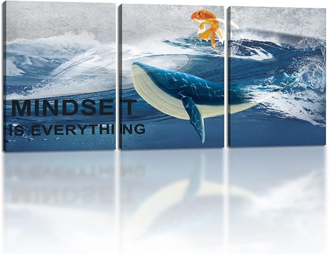 Inspirational Canvas Paintings 3 Panels Motivational Wall Art Inspirational Wall Art Entrepreneur Quotes Artwork Painting Picture for Framed Office Home Decoration Living Room Bedroom 72" W x 36" H