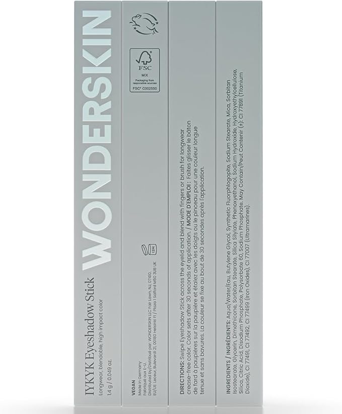 Wonderskin IYKYK Eyeshadow Stick - Longwear Eye Shadow Sticks, Budge-Proof & Waterproof Shimmer Eyeshadow Stick with Built-in Sharpener (Vixen)