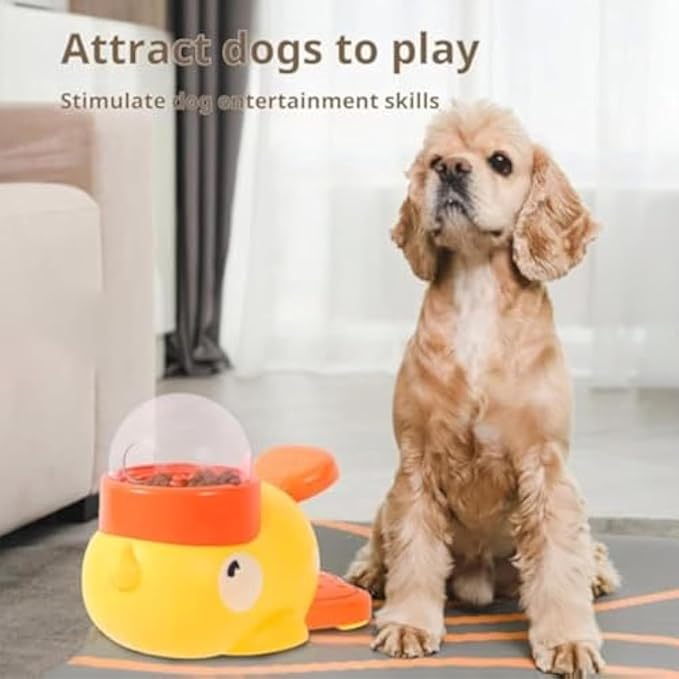 Duck Dog Treat Dispenser, Duck Dog Feeder, 2026 New Dog Interactive Treat Dispenser Toy, Foot-Powered Feeder Toy for Small & Medium Cat Dogs (1 Set)