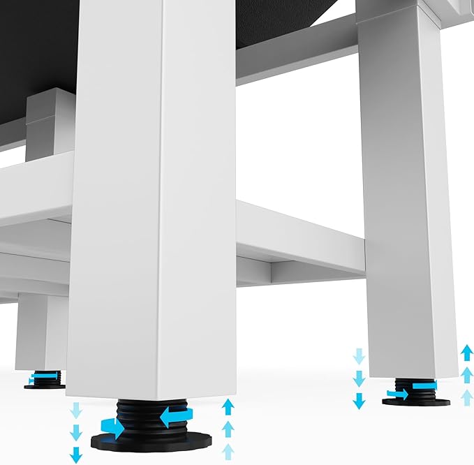 pouseayar Metal Frame Wide Stationary Massage Table for Treatment Table Physical Therapy Table Spa Facial Bed, PU Leather 31.5'' Wide 75'' Long (Beige Grey, Integral Structure)