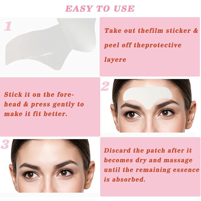 20 tablets Forehead Wrinkle Patches with Collagen Aloe,Facial Wrinkle Patches, 11 Forehead Wrinkles Treatment,Face Anti Wrinkle Patches Overnight