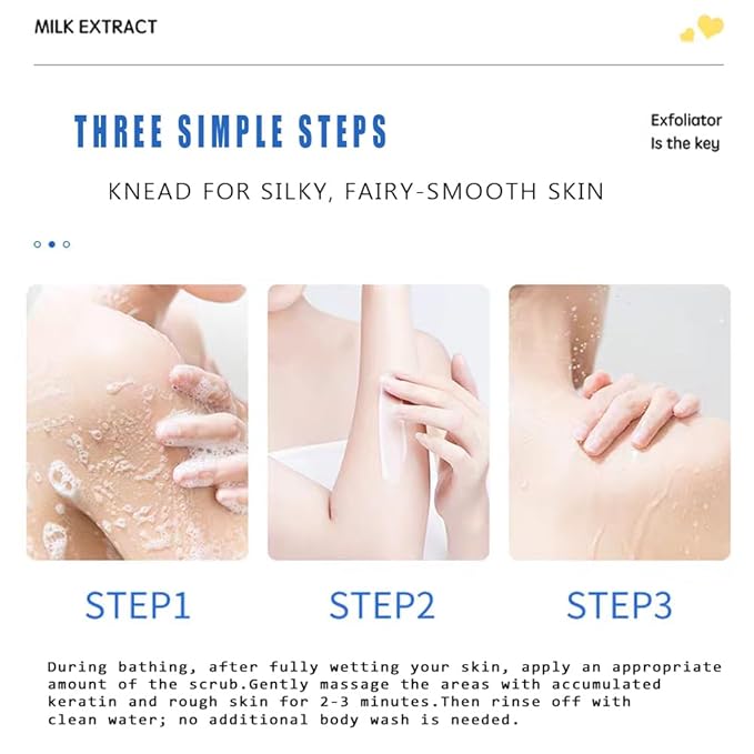 Body Scrub - Exfoliates & Deeply Nourishes for Smooth, Radiant Skin (Milk Fruit Acid)