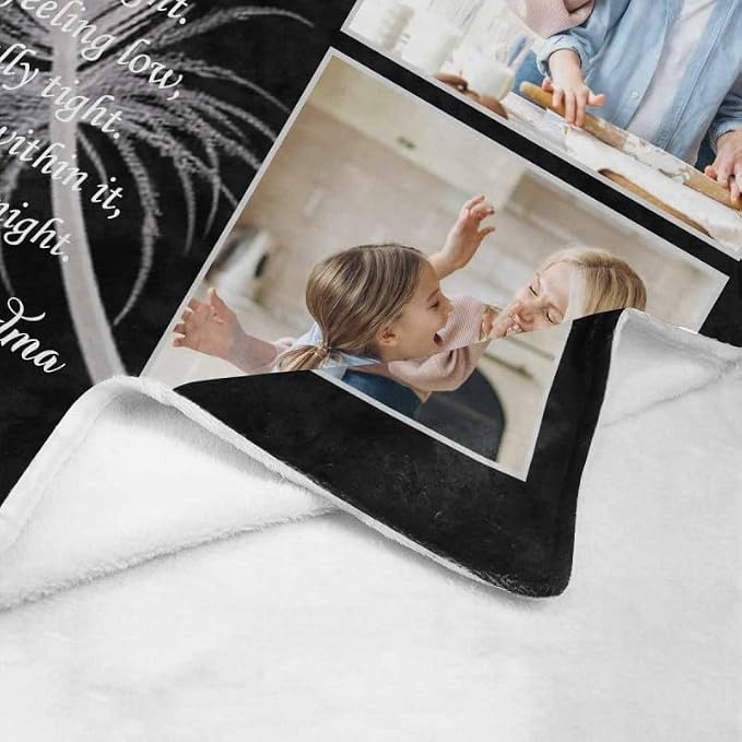 Custom Memorial Blanket with Photo - Sympathy Gift for Loss of Loved One