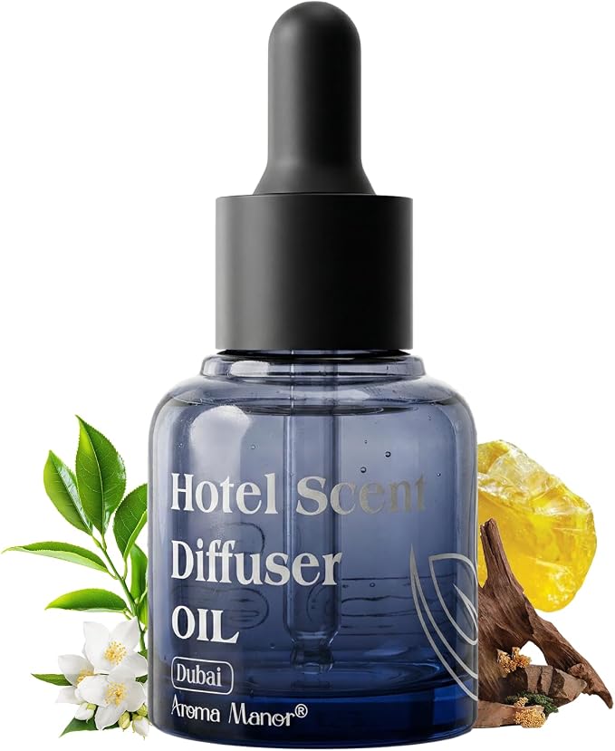 Hotel Fragrance Diffuser - Dubai Essential Oils Scent - Luxury Hotel Inspired Home Aromatherapy Diffuser Oil - Galbanum, Sandalwood, Musk - for Diffuser, Humidifier, Ultrasonic, Reed - 30ML