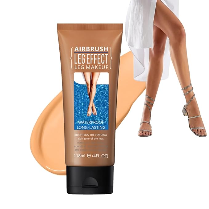 Leg Makeup Waterproof No Transfer,4 Fl Oz Leg Vein Cover up Makeup,Leg and Body Scar Cover up Makeup,Long Lasting Body Foundation,Leg Concealer for Women,Leg and Body Makeup Lotion (Brown, 4oz)