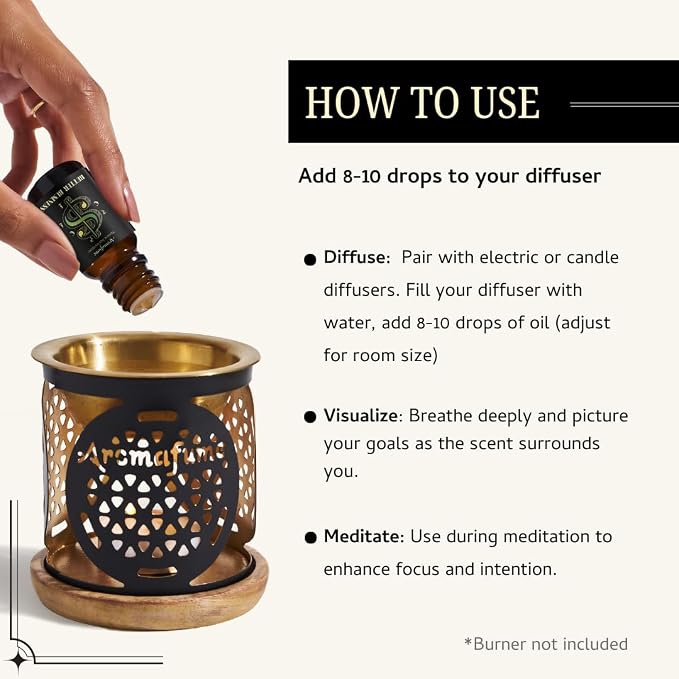 Attract Money, Success & Prosperity, Better Business Herbal Oil Diffuser Blends by Aromafume | 3 x 10ml/0.33 fl oz| Aromatherapy Oils for Manifestation & Mindfulness | Non-Toxic, Vegan, Cruelty-Free