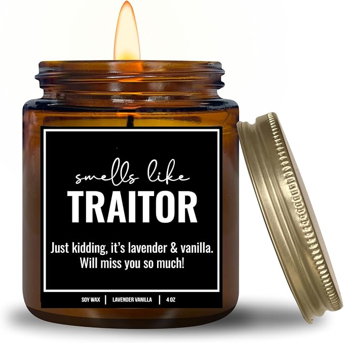 You Nique Designs New Job Candle for Women, 9 Ounces, Going Away Gifts for Coworker, Coworker Leaving Candle for Women, Farewell, Goodbye, All Natural Soy Aromatherapy Candles (Lavender&VanillaA 4oz)