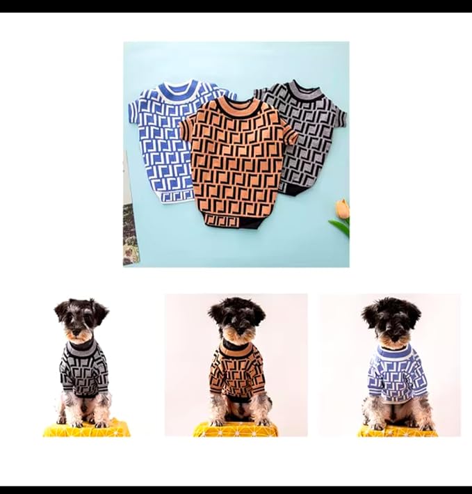 Dog Sweater for Small Dogs, Designer Dog Clothes, Luxury Furdi, Soft Knit | Designer dog clothes for small dogs with soft knit comfort, luxury styling and easy pullover fit for Yorkies in cold weather.
