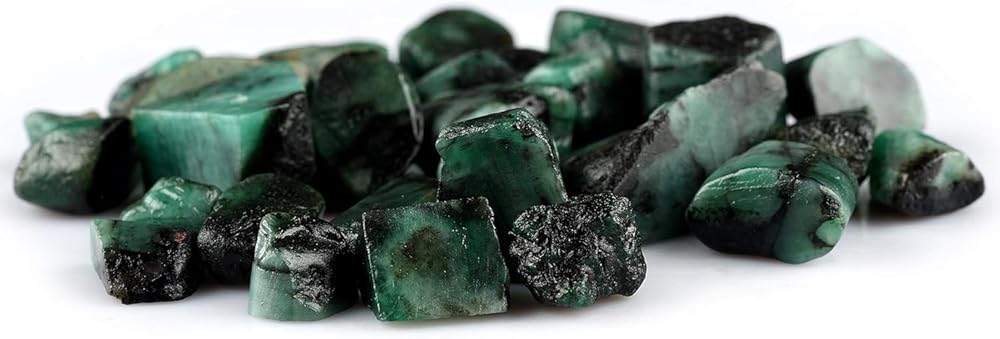 50 carats Raw Green Emerald Stone Lot, Rough Gemstone, Natural Crystals, Chakra Crystals, Healing Stones, Wholesale Pack, Jewelry Making Supply, Supply, (5-6pcs)