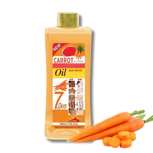 300ml Carrot Oil for Skin Brightening - Organic Carrot Oil for Face - Soft 7 Body Oil, Moisturizing