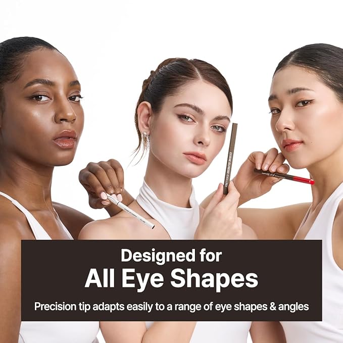 CLIO Extreme Gelpresso Pencil Eyeliner, Gel Smooth Waterproof Formula, One Swipe High Pigment Color, Smudge Resistant Long Wear, Creamy Glide, Blend Control, Defined Eye Precision (004 Gray Brown)