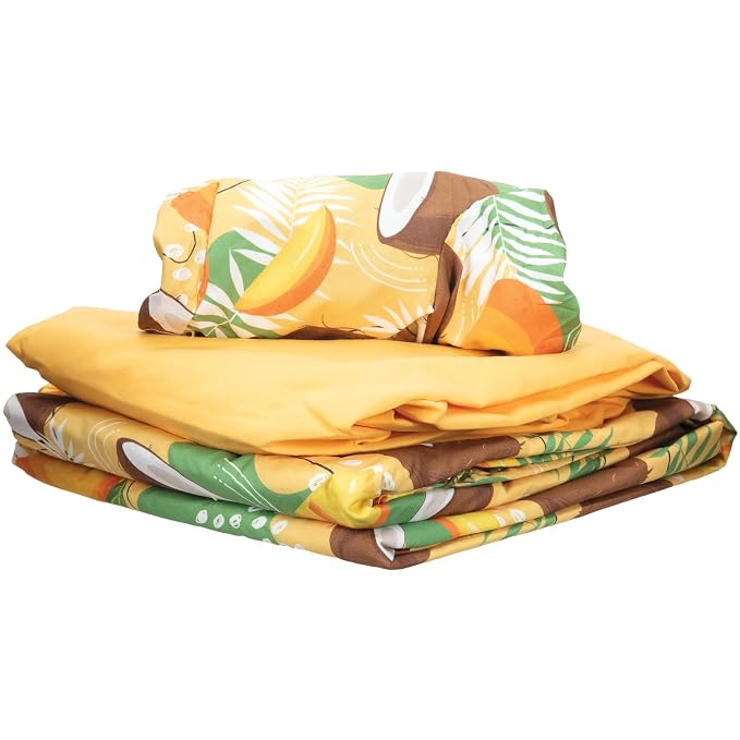 ForPro Premium Designer Microfiber 3-Piece Massage Sheet Set, Coco Mango, Ultra-Light, Stain and Wrinkle-Resistant, Includes Flat and Fitted Sheets and Face Rest Cover