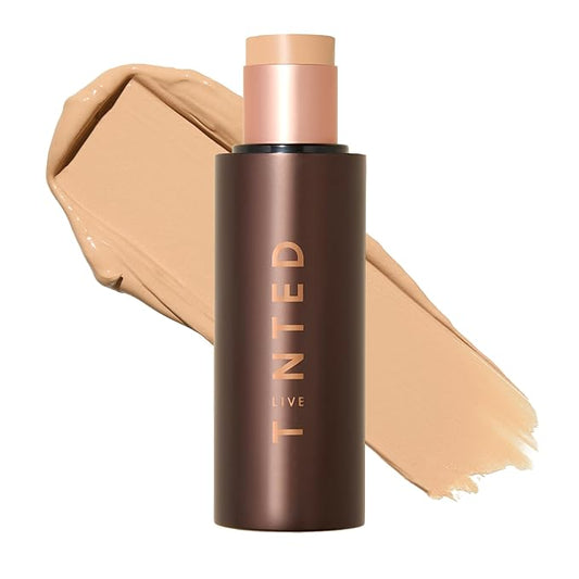 Live Tinted HUESTICK Complexion Stick - Medium-to-Full Buildable Coverage - Soft Matte Finish - Multitasking Makeup Stick - Lightweight, Creamy Formula - Shade 18