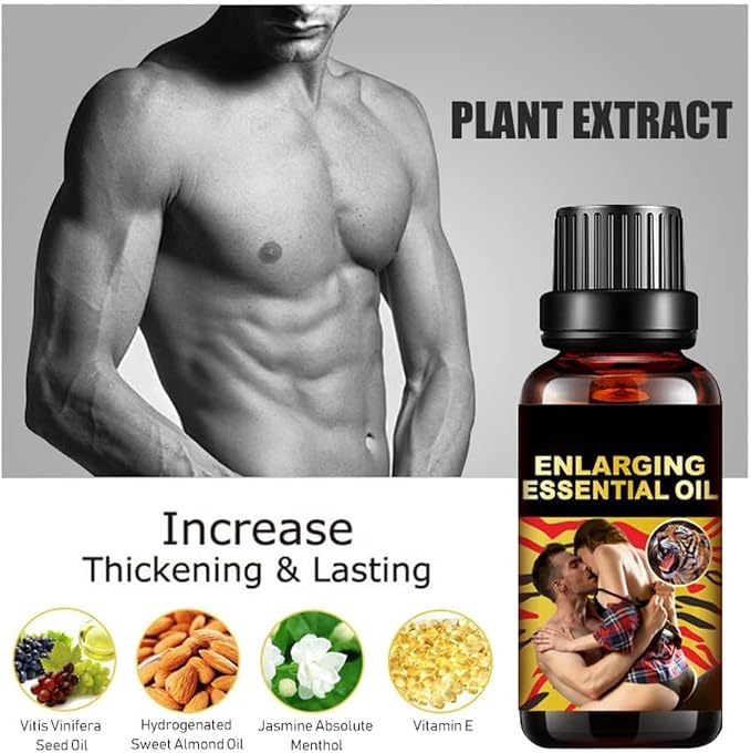 Men Massage Oil Enlarge and Thickening Growth Men Energy Massage Essential Oil for Sex, Dick Liquid for Health Care, Lateness Performance,Strength (3 Pack)